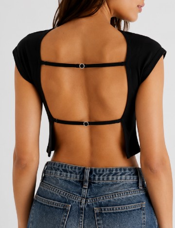Top Bershka, negru