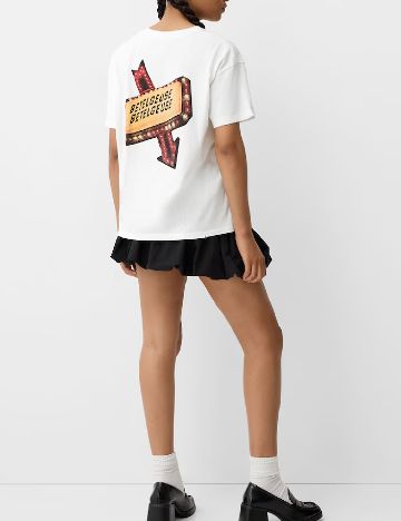 Tricou Bershka, alb