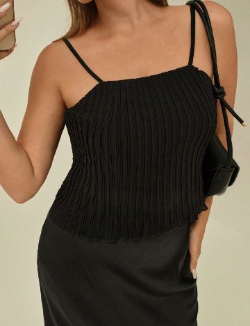 Top SHEIN CURVE, negru