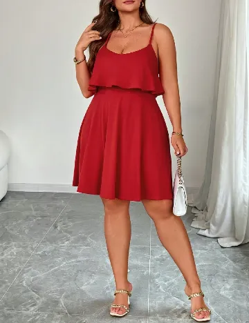 Rochie scurta SHEIN CURVE, rosu