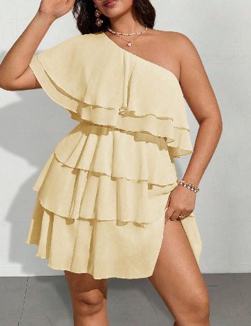 Rochie scurta SHEIN CURVE, crem