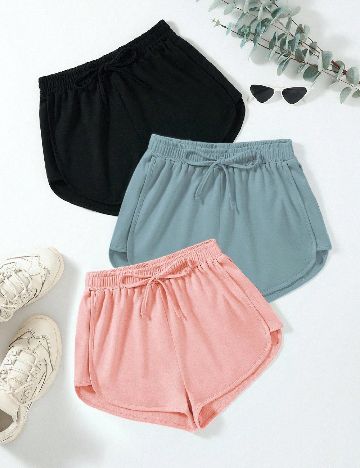 Set Pantaloni scurti 3 perechi SHEIN, mix culori