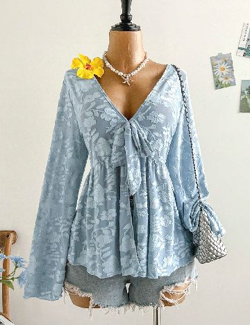 Bluza SHEIN CURVE, albastru