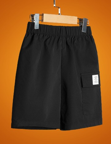 Pantaloni scurti Shein Kids, negru