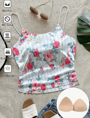 Top SHEIN CURVE, floral