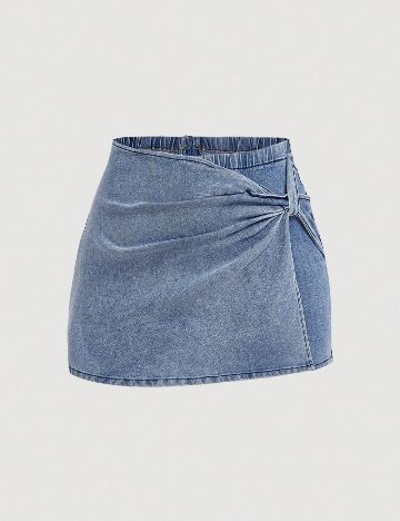 Fusta pantalon SHEIN CURVE, albastru