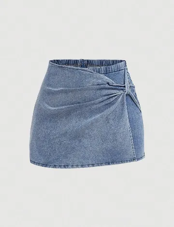 Fusta pantalon SHEIN CURVE, albastru