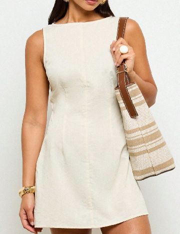 Rochie scurta AiiRZ, crem