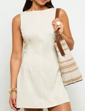 Rochie scurta AiiRZ, crem