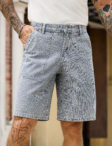 Pantaloni scurti SHEIN, albastru