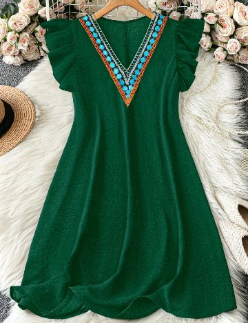 Rochie scurta SHEIN CURVE, verde