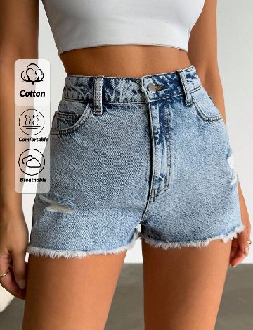 Pantaloni scurti SHEIN, albastru