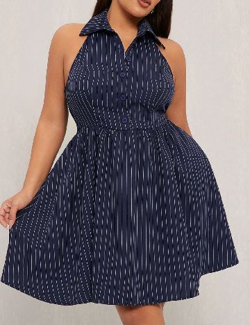 Rochie scurta SHEIN CURVE, bleumarin