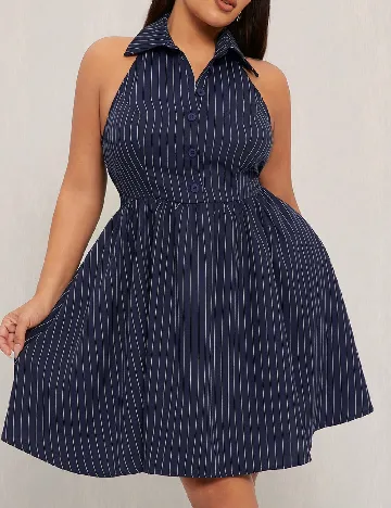 Rochie scurta SHEIN CURVE, bleumarin