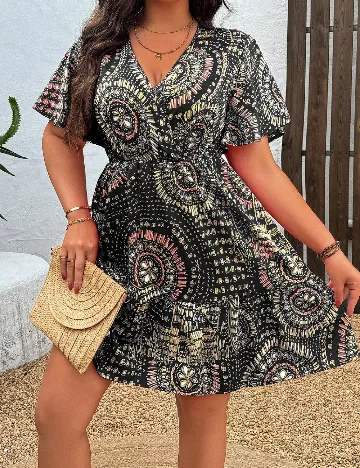 Rochie scurta SHEIN CURVE, mix culori