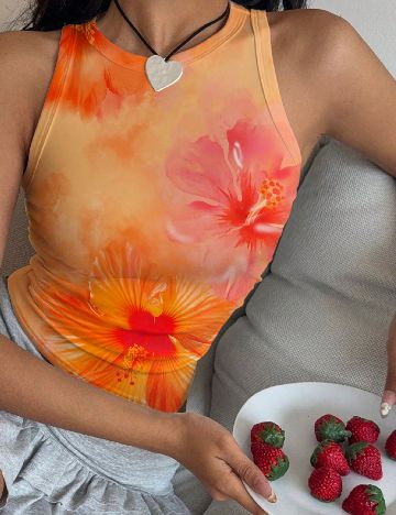 Top SHEIN, portocaliu