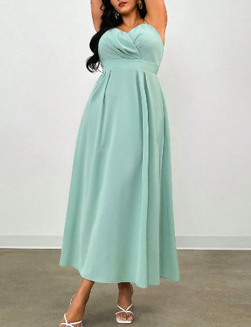 Rochie medie SHEIN CURVE, turcoaz