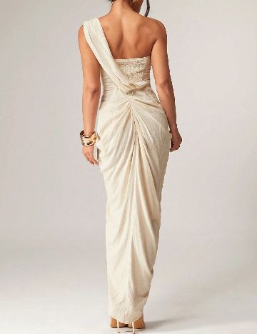 Rochie lunga Silquee, bej