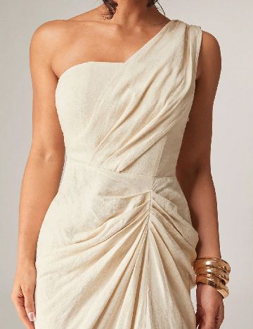 Rochie lunga Silquee, bej
