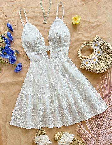 Rochie scurta SHEIN, alb