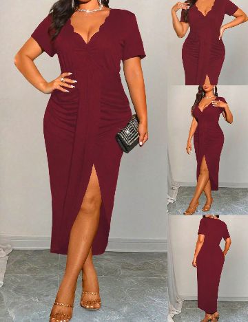 Rochie medie SHEIN CURVE, rosu