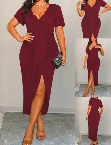 Rochie medie SHEIN CURVE, rosu