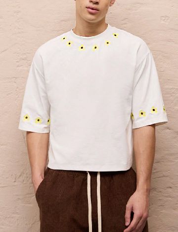 Tricou Oversize SHEIN, alb