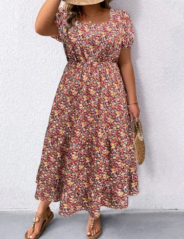 Rochie lunga SHEIN CURVE, floral print