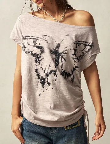 Tricou SHEIN, crem