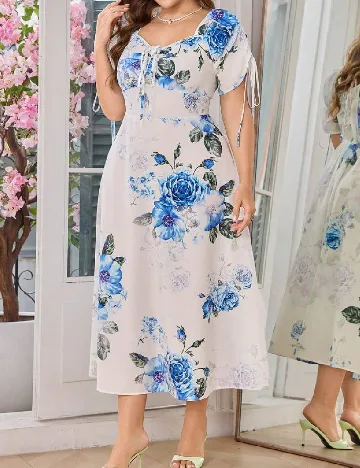 Rochie medie SHEIN CURVE, alb