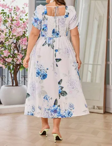 Rochie medie SHEIN CURVE, alb