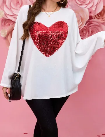 Bluza SHEIN CURVE, alb