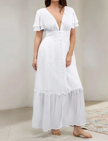 Rochie lunga SHEIN CURVE, alb