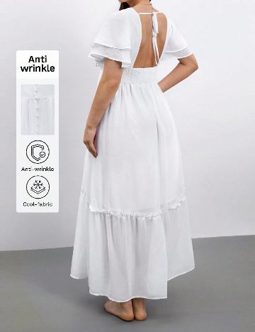 Rochie lunga SHEIN CURVE, alb