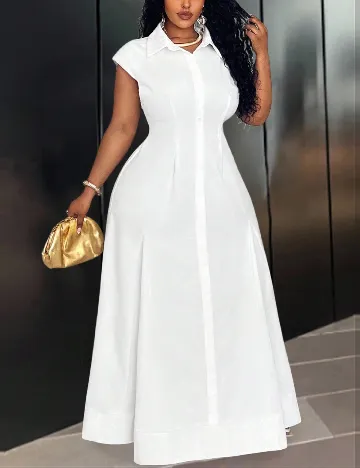 Rochie lunga SHEIN CURVE, alb