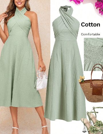 Rochie medie SHEIN, verde