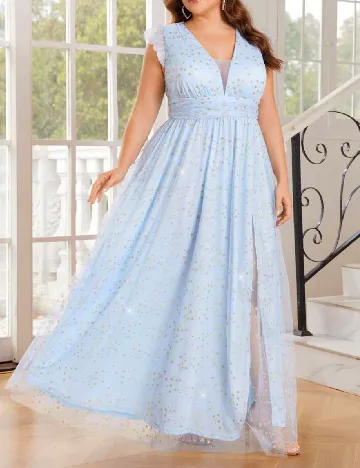 Rochie lunga SHEIN CURVE, albastru