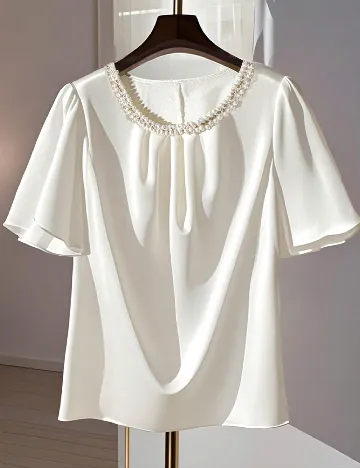 Bluza SHEIN CURVE, alb