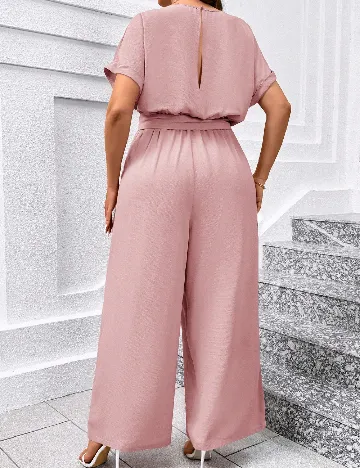 Salopeta SHEIN CURVE, roz pudra inchis