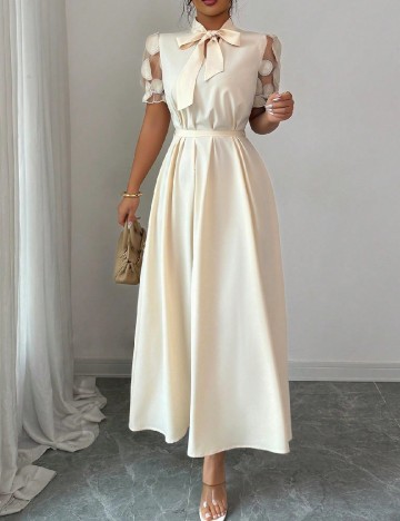 Rochie lunga Oversize SHEIN, crem