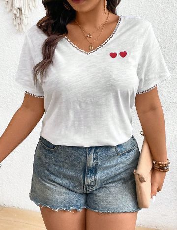 Tricou SHEIN CURVE, alb
