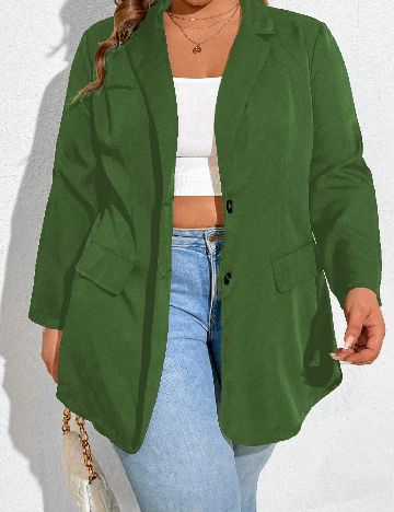 Sacou SHEIN CURVE, verde