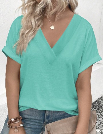 Tricou SHEIN CURVE, albastru