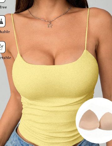 Top SHEIN CURVE, galben