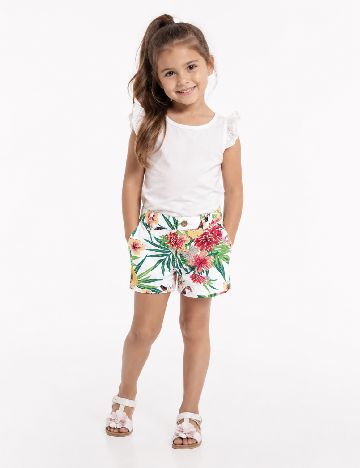 Pantaloni scurti Zara, alb
