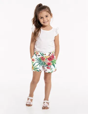 Pantaloni scurti Zara, alb