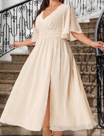 Rochie lunga SHEIN CURVE, crem