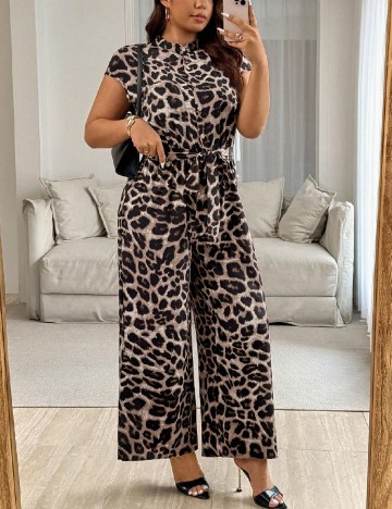 Salopeta SHEIN CURVE, animal print