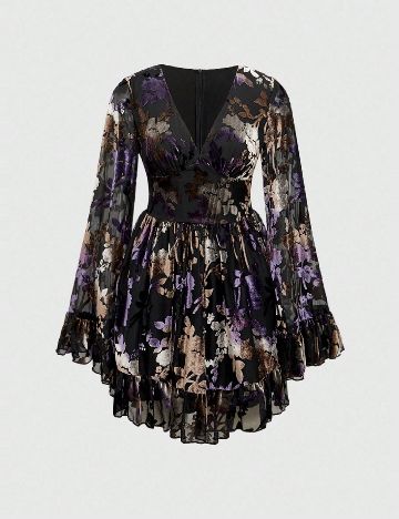 Rochie scurta Romwe, mix culori
