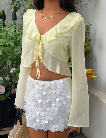 Top SHEIN, galben